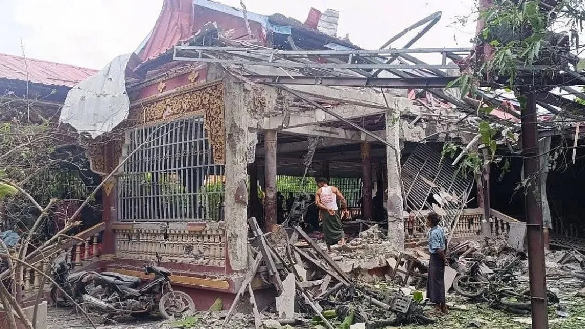 ಮ್ಯಾನ್ಮಾರ್‌ನ ಬೌದ್ಧ ಮಠವೊಂದರ ಮೇಲೆ ವೈಮಾನಿಕ ದಾಳಿ: 4 ಮಕ್ಕಳು ಸೇರಿ 23 ಮಂದಿ ಸಾವು!